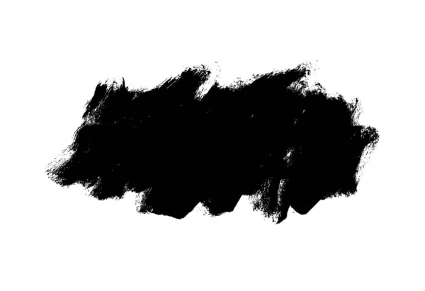 Pintura negra vectorial, pincelada de tinta, forma rectangular. Elemento de diseño de grunge sucio, rectángulo o fondo para texto . — Archivo Imágenes Vectoriales