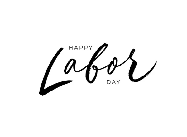 Happy Labor day modern vector calligraphy.