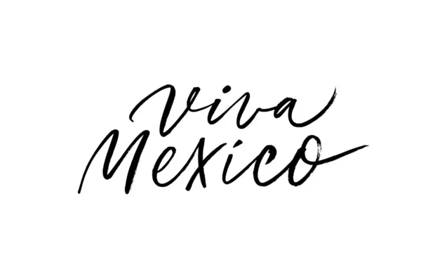 Viva México tradición mexicana vacaciones caligrafía — Archivo Imágenes Vectoriales