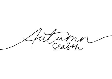 Sonbahar sezonu mürekkep kalem vektörü harfleri. 