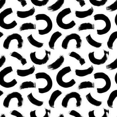 Yarı daire fırça darbeleri vektörsüz desen oluşturur.