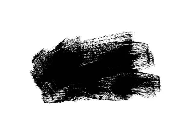 Siyah boya vektör fırça darbesi. Mürekkep fırçası şekli — Stok Vektör