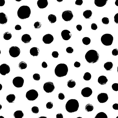 Polka nokta grunge pürüzsüz vektör deseni. 