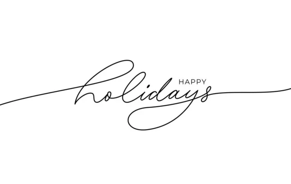 Happy holidays phrase. Modern vector calligraphy — Stock Vector
