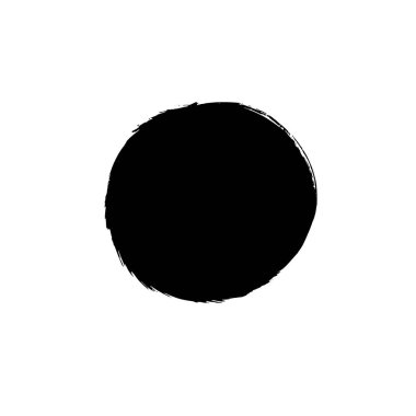 Siyah boya vektör çemberi. Elle boyanmış mürekkep damlası