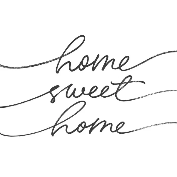 Home sweet home ink brush vector lettering. — Stock Vector
