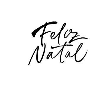 Feliz Natal el yazısı Portekizce çizildi. 