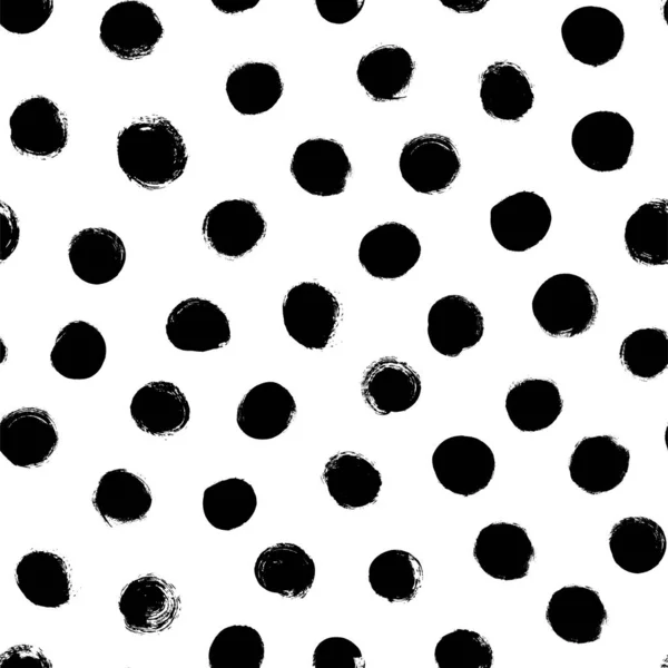 Polka dot grunge sömlös vektor mönster. — Stock vektor