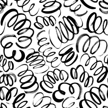 Kıvrımlı dalgalar elle çizilmiş pürüzsüz desen.