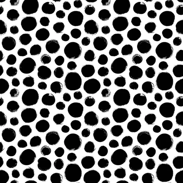 Polka dot grunge modello vettoriale senza soluzione di continuità. — Vettoriale Stock