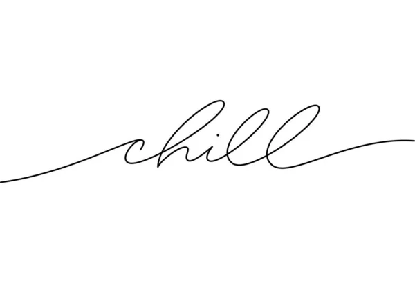 Chill vector cursivo script. Letras de línea vectorial — Vector de stock