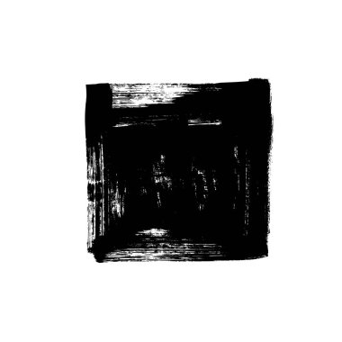 Siyah kaba kenar vektör kare kutusu.