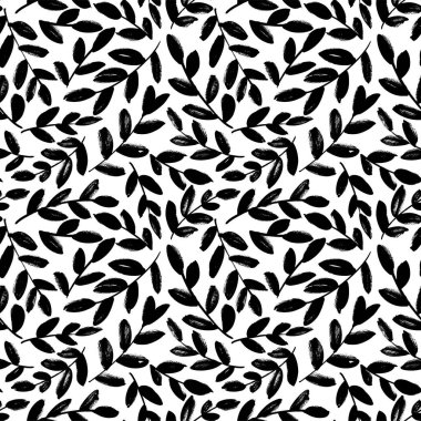 Yapraklar ve dallar vektörsüz desen. 