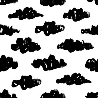 Siyah bulutlar vektörsüz desen. 