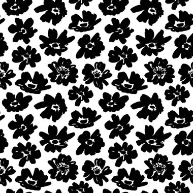 Şakayık, gül desenli kusursuz çiçek vektör deseni