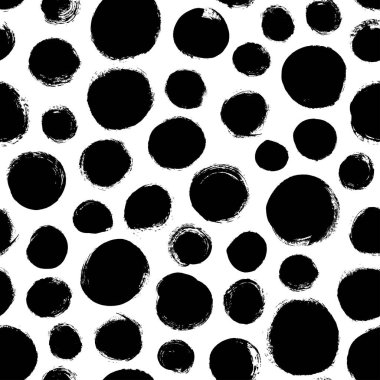 Polka nokta grunge pürüzsüz vektör deseni. 