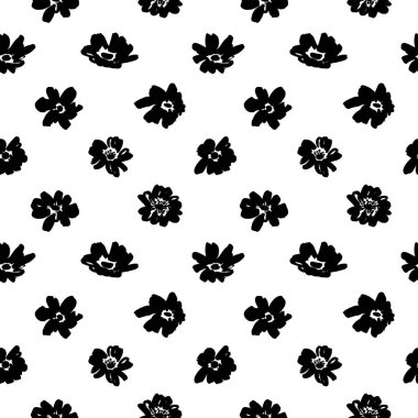 Şakayık, gül desenli kusursuz çiçek vektör deseni