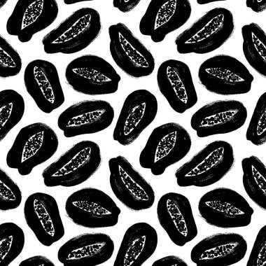 Papaya meyve vektörü pürüzsüz desen. 