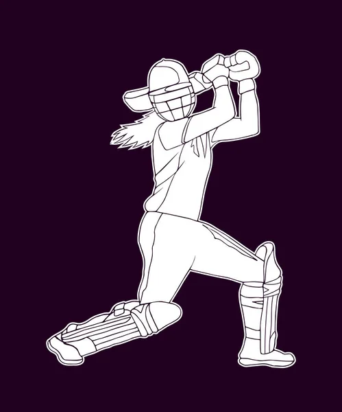 Cricket Frauen 5 — Stockvektor