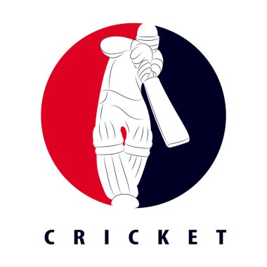 Kriket topa vuran oyuncu düz