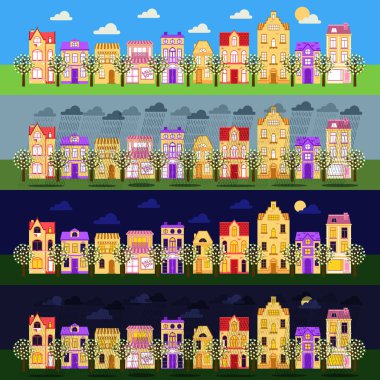 Bahar şehir farklı hava