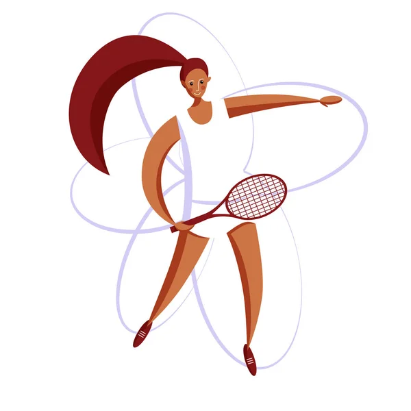 Gros tennis femmes — Image vectorielle