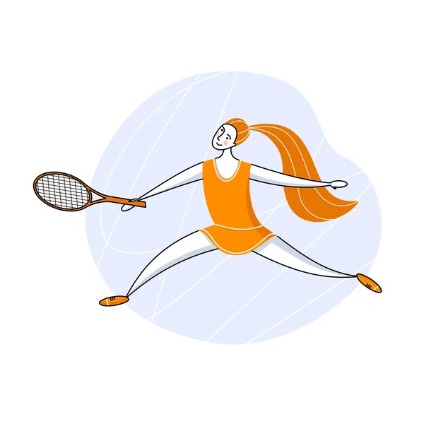 Mujeres de tenis grandes — Vector de stock