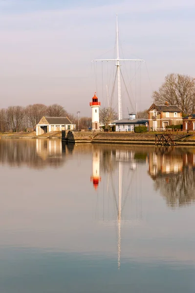 Vuurtoren Oude Haven Van Honfleur Normandie Regio Van Frankrijk — Stockfoto