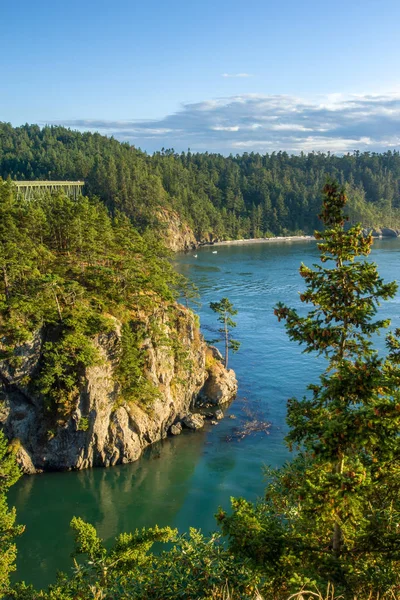 Deception Pass Entre Whidbey Island Fidalgo Island Pacific Northwest Washington — Fotografia de Stock