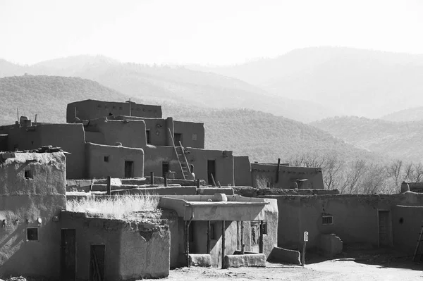 Ancient Taos Pueblo Native American Reservation Unesco World Heritage Site — Stock Photo, Image