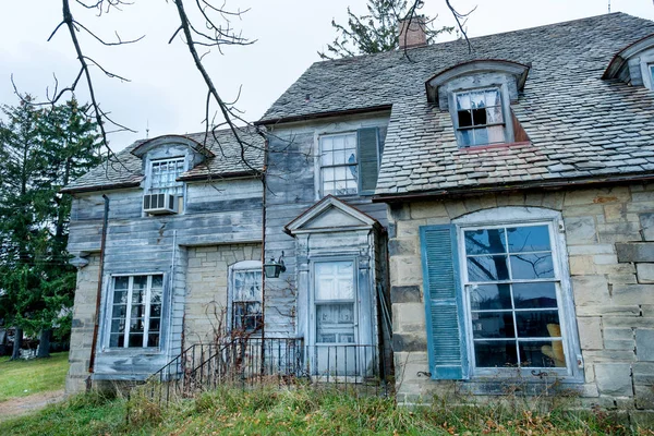 Verlaten Run Huis Amerikaanse Midwest Platteland Verenigde Staten — Stockfoto