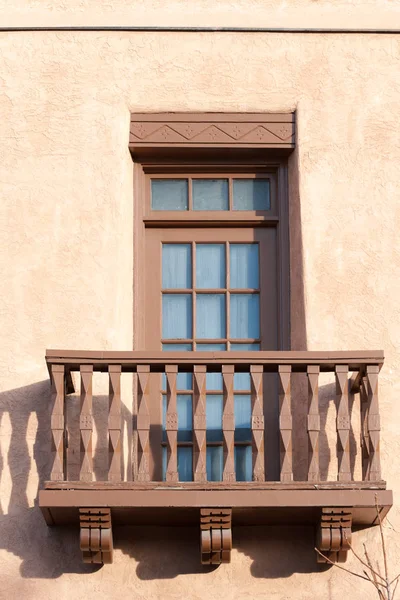 Hagyományos Southwestern Stílusú Ház Santa Történelmi Belvárosában New Mexico Amerikai — Stock Fotó