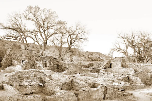 Ruinas Aztecas Monumento Nacional Estructuras Puebloanas Los Siglos Xiii Nuevo — Foto de Stock