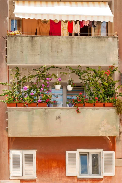 Colorful Facade Typical Waterfront House Zadar Croatia — Stock Photo, Image