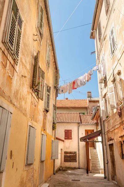 Charmante Binnentuin Typische Straat Van Oude Stad Zadar Kroatië — Stockfoto