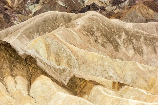 Різнокольорові Фон Зруйнованою Геологічних Утворень Zabriskie Перспективи Долина Смерті Національний — стокове фото