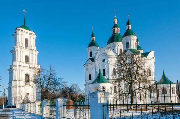 Katedra Narodzenia Najświętszej Marii Panny Ukraińskim Stylu Barokowym Miasto Kozelets — Zdjęcie stockowe