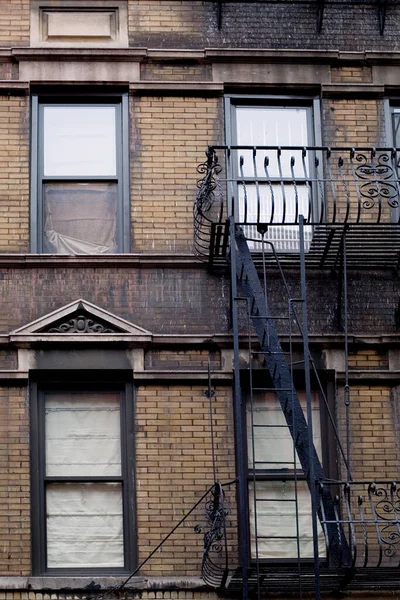 Typický Brownstone Greenwich Village Čtvrti New York City — Stock fotografie