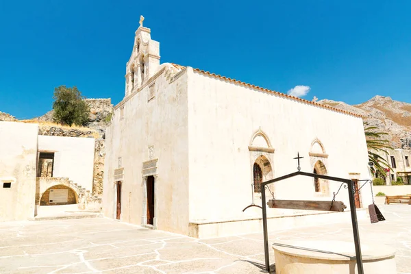 Histórico Medieval Griego Ortodoxo Preveli Monasterio Creta Grecia —  Fotos de Stock