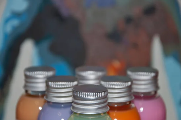 Paint cans. Preparing for the creative process.