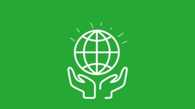 Hareket, grafik animasyon ve çevre dostu konseptte sıfır atık yaşam tarzı tasarımı