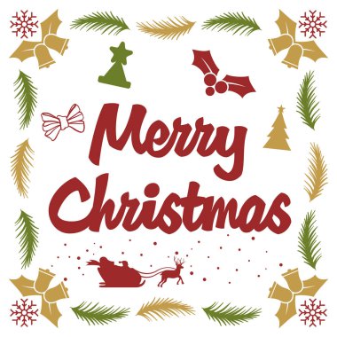 Mutlu Noeller. Noel hat. Modern fırça yazı el yazısı. Elle çizilmiş tasarım öğeleri. kar taneleri, kardan adam, Noel Baba, şeker, tatlı şeker, tanımlama bilgileri etiket kümesi tırnaklarla. Vektör. Xmas için Vintage tipografi tasarım