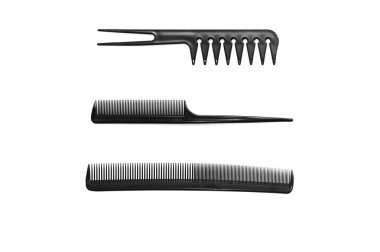 Beyaz arka plan üzerinde izole tarak seti