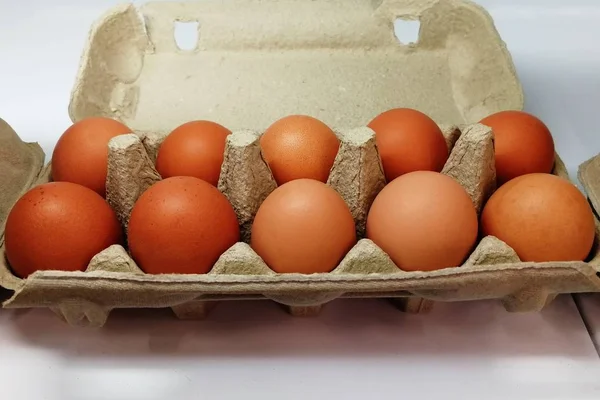 Huevos Caja Supermercado — Foto de Stock