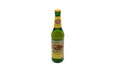 Yeşil renk cam şişe, bira 