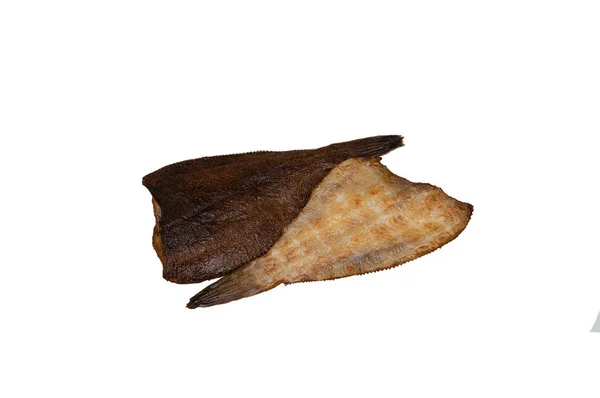 Hot Καπνιστή Φούσκα Ψάρι Ακέφαλο Απομόνωση Λευκό Φόντο — Φωτογραφία Αρχείου