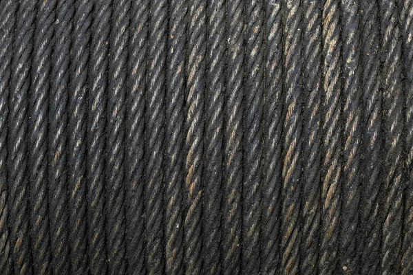 Structuur Patroon Abstract Materiaal Stof Zwart Textiel Getextureerde Macro Blauw — Stockfoto