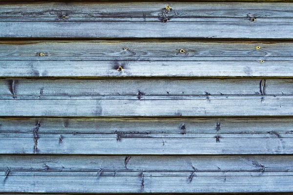 Wooden Blue Old Horizontal Boards Abstract Background Front View — Stock Photo, Image