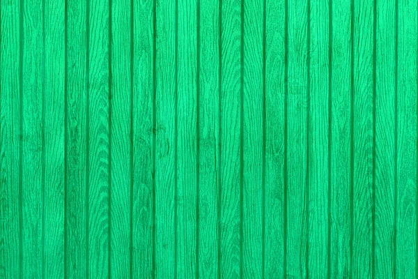 Green Textured Background Vertical Wooden Slats Front View — Stock Photo, Image