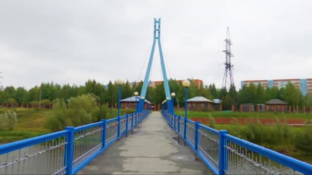 Most Nad Rzeką Mieście — Wideo stockowe